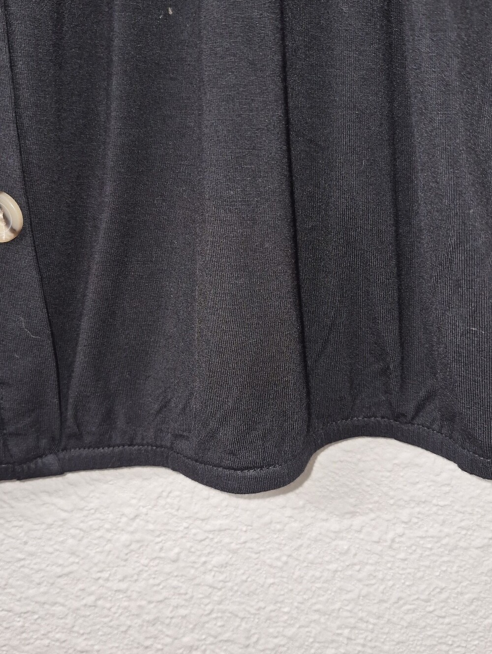 VENUS Black Button-Front Puff Sleeve Top - Picture 6 of 6